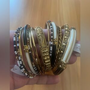 Amrita singh Gold and Black Bracelet Set